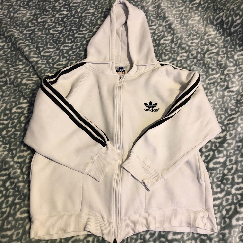 Adidas 90s vintage white hoodie